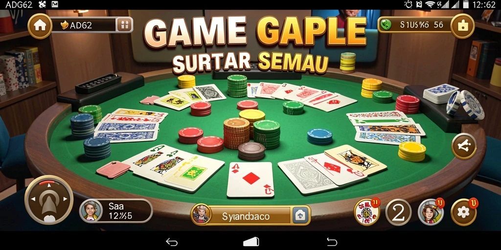 Tampilan gameplay seru dalam game Gaple ADG62.