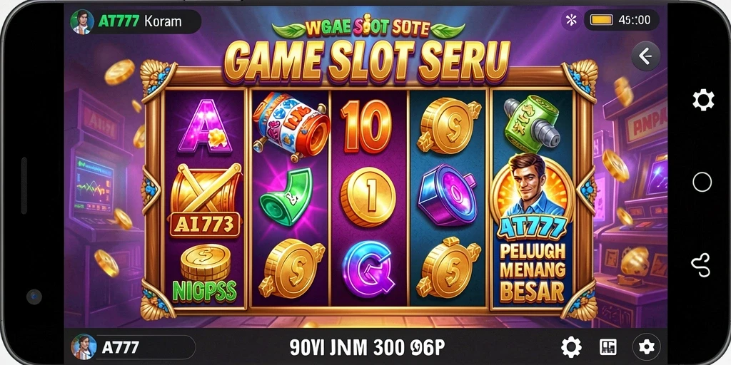 Tampilan menarik dari gameplay Slot AT777 dengan simbol yang menawan.