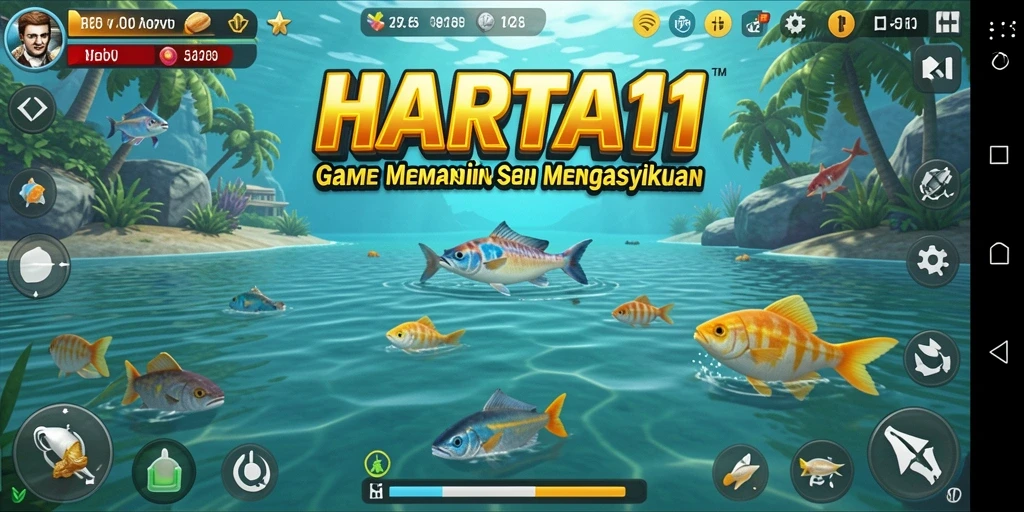 Tangkapan ikan besar dalam gameplay HARTA11 yang mendebarkan.