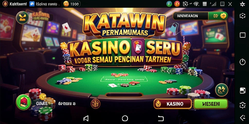Tampilan gameplay menarik dalam KATAWIN dengan berbagai permainan Kasino.