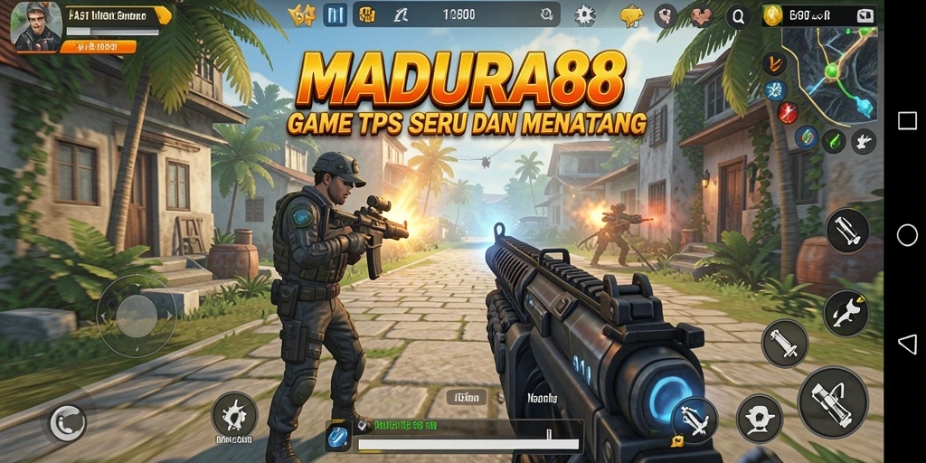 Tampilan gameplay menarik MADURA88 dalam pertempuran TPS.