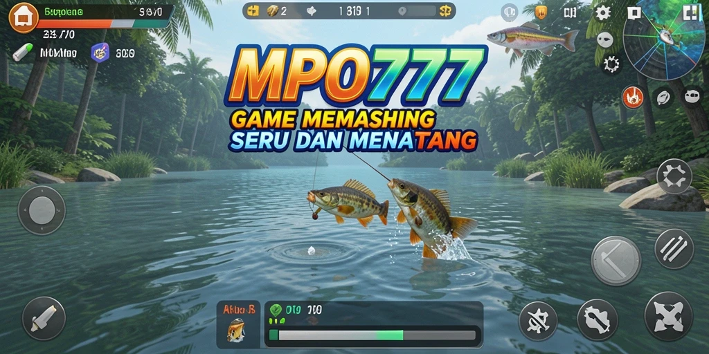 Menampilkan gameplay menarik MPO777 dengan beragam ikan dan lokasi.