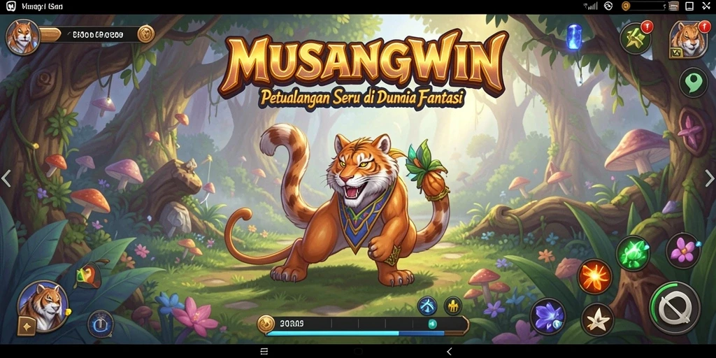 Screenshot menampilkan aksi seru dalam petualangan MUSANGWIN.
