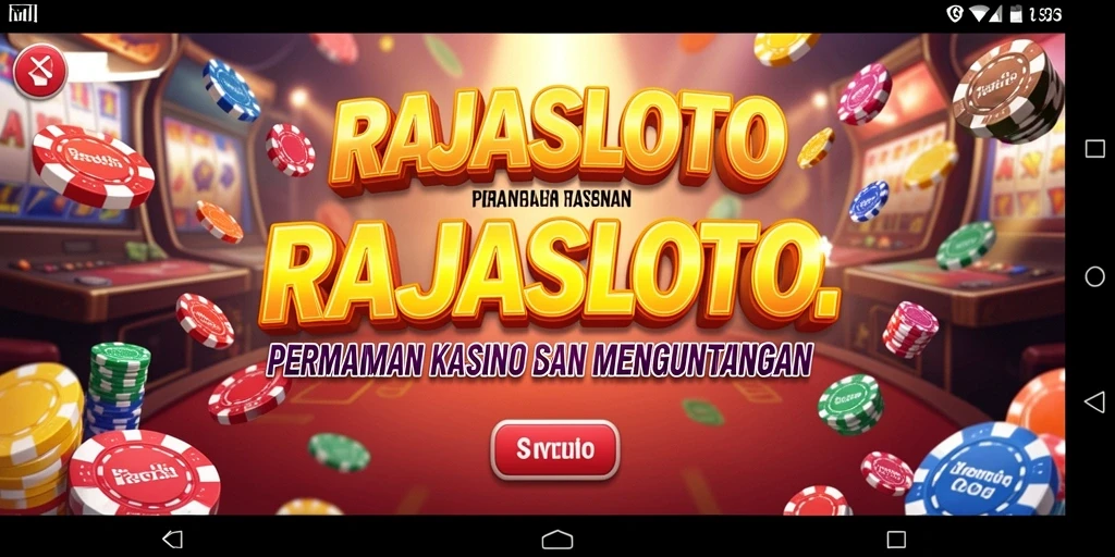 Tampilan utama gameplay RAJASLOTO yang menampilkan berbagai permainan Kasino.