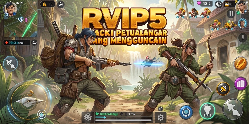 Tampilan gameplay mendebarkan dalam RVIP5 yang menampilkan aksi seru.